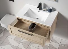 WALL MOUNTED SLIM NATURAL WOOD