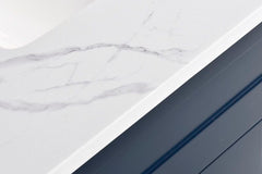 24" SHAKER BATHROOM VANITY WITH QUARTZ COUNTERTOP (SOLID WOOD)