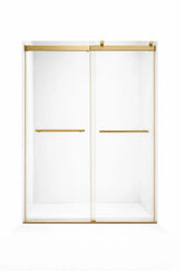 DOUBLE SLIDING SHOWER GLASS DOOR - GOLD