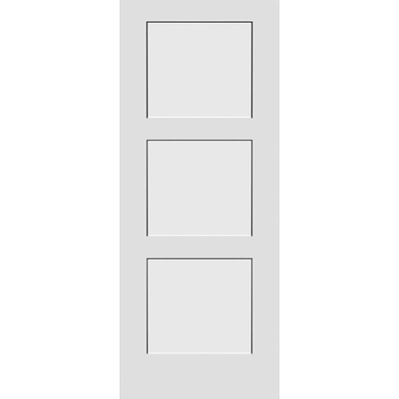 3 panel shaker solid core interior door Barrie durable modern door Tile Genics