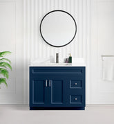 42" SHAKER BATHROOM VANITY WITH QUARTZ COUNTERTOP (SOLID WOOD)