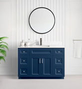 48" SHAKER BATHROOM VANITY WITH QUARTZ COUNTERTOP (SOLID WOOD)