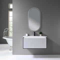 ATOMIC FRAMED BACL LIGHT LED MIRROR - LMF294B