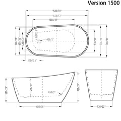 BANANA ONE PIECE BATHTUB - 1500/1700