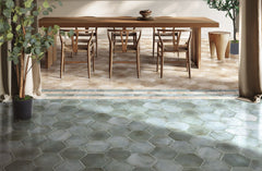 MURANO VERDE 9.5x11 HEXAGON