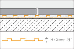 SCHLUTER - DITRA UNCOUPLING AND WATERPROOFING MEMBRANE - 3' 3" X 16' 5" X 1/8" (ROLL OF 54 SQFT)