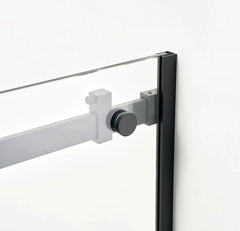 FRAMELESS SHOWER GLASS DOOR - MATT BLACK