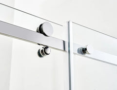 FRAMELESS SHOWER GLASS DOOR - CHROME