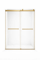 DOUBLE SLIDING SHOWER GLASS DOOR - GOLD