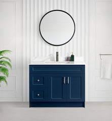 42" SHAKER BATHROOM VANITY WITH QUARTZ COUNTERTOP (MDF)