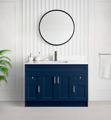 48" SHAKER BATHROOM VANITY WITH QUARTZ COUNTERTOP (MDF)