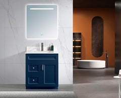 Madrid 30” Freestanding Bathroom Vanity (1 Door/ 2 Left-side Drawers)